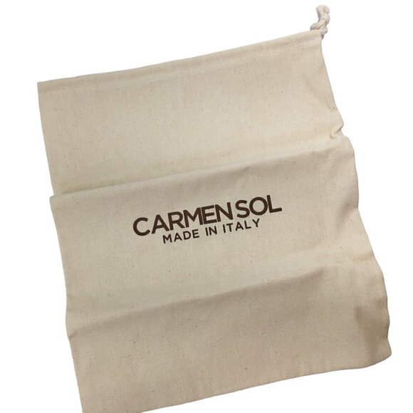 Carmen Sol Made in Italy NEW Dust Bag Cover Handbag Clutch Shoes Beach Canvas - Picture 1 of 6